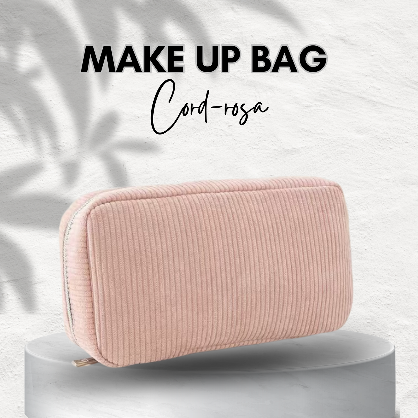 Make Up Bag aus Cord - schwarz oder rosa