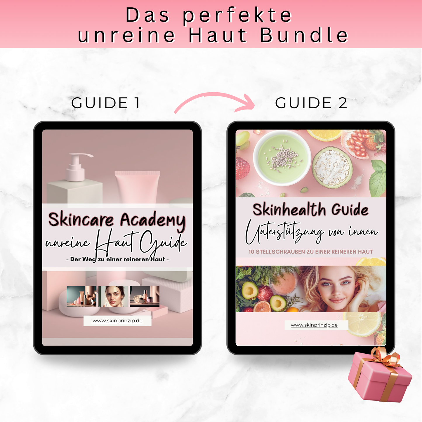 Unreine Haut KOMBI GUIDES: Unterstützung von innen & von außen - der Weg zu einer reineren Haut - Skincare Academy