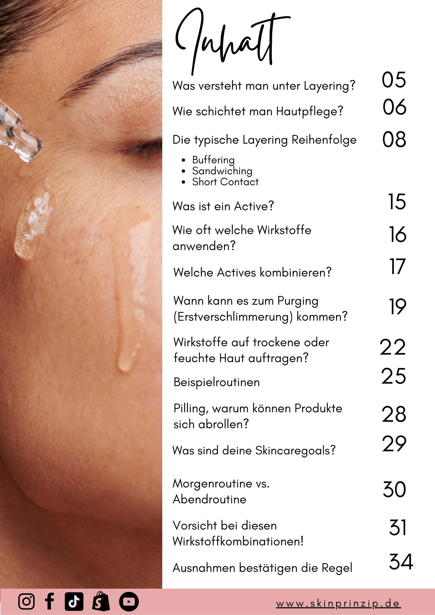 Hautpflege E-Guide - Auswählen, Kombinieren und Schichten von Wirkstoffen