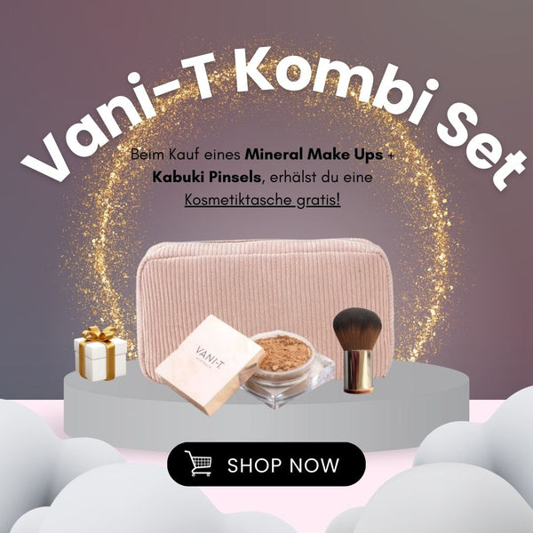 Vani-T Kombi Set - Pinsel & Make Up + gratis Make Up Bag