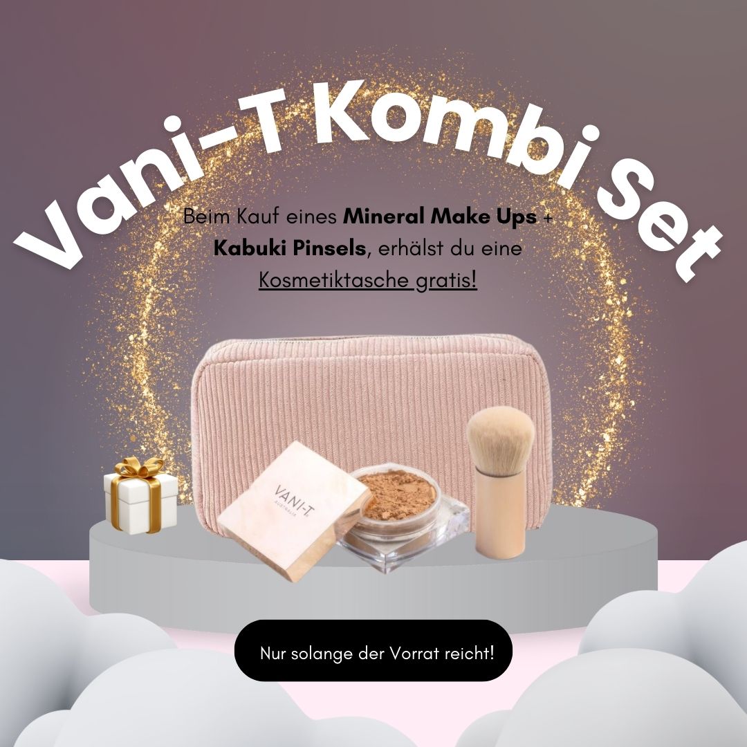 Vani-T Kombi Set - Pinsel & Make Up + gratis Make Up Bag