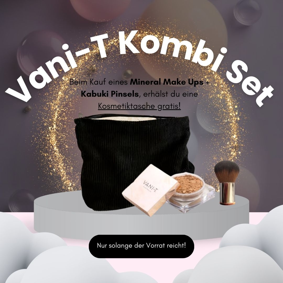 Vani-T Kombi Set - Pinsel & Make Up + gratis Make Up Bag