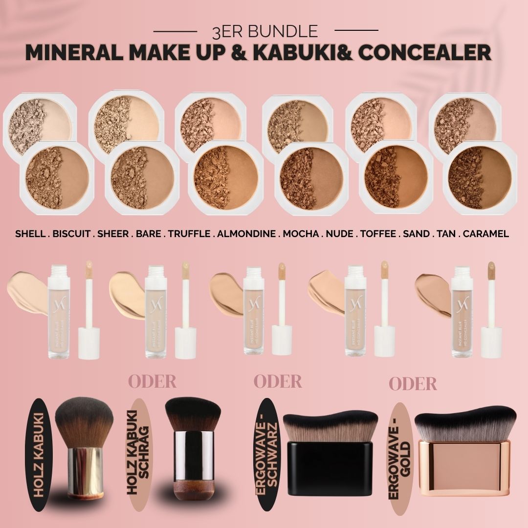 💕3er Bundle --> Mineral Make-Up & Kabuki Brush & Concealer