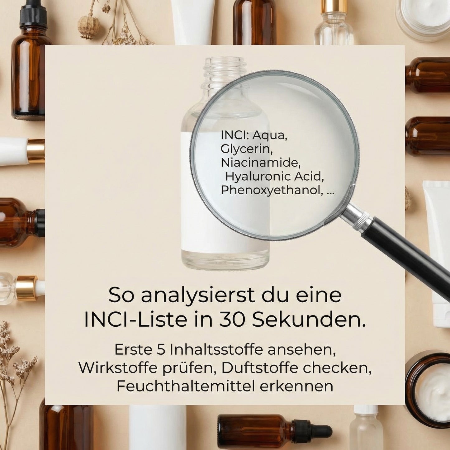 Decode the INCI List E-Book – Lerne in 20 Minuten Hautpflege-Inhaltsstoffe zu verstehen