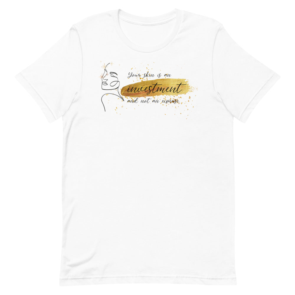 Lässiges T-Shirt - your skin is an investment not an expense